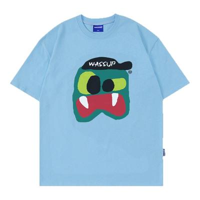 WASSUP马卡龙色系美式短袖T恤男