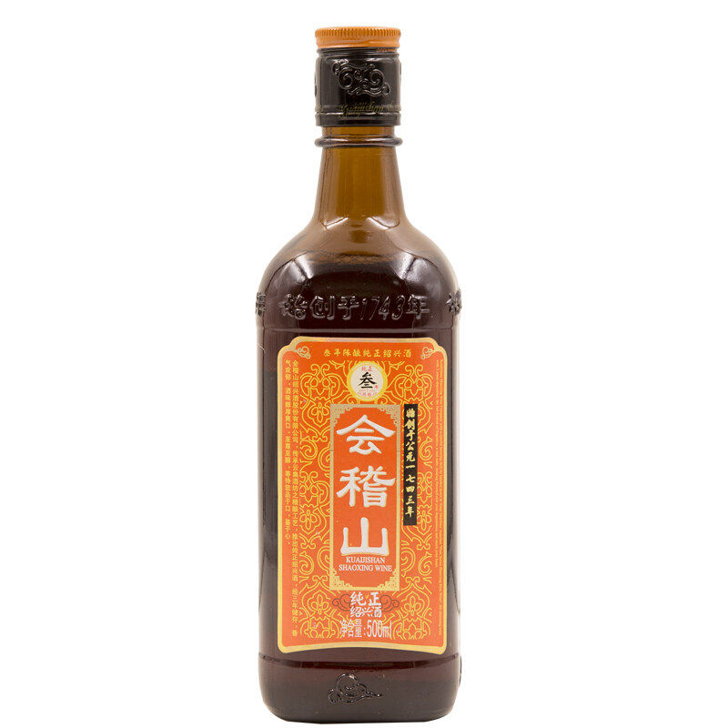 会稽山绍兴花雕半干型黄酒纯正三年陈酿500ml*12瓶箱装酒席聚餐
