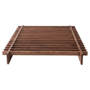 简约原木风实木床双人床现代原木床架家用木质卧室榫卯床地台木床