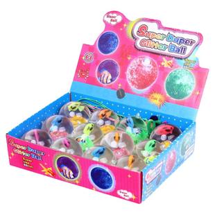 发光水晶球闪光儿童弹力球弹弹球幼儿园小朋友宝宝玩具球类跳跳球