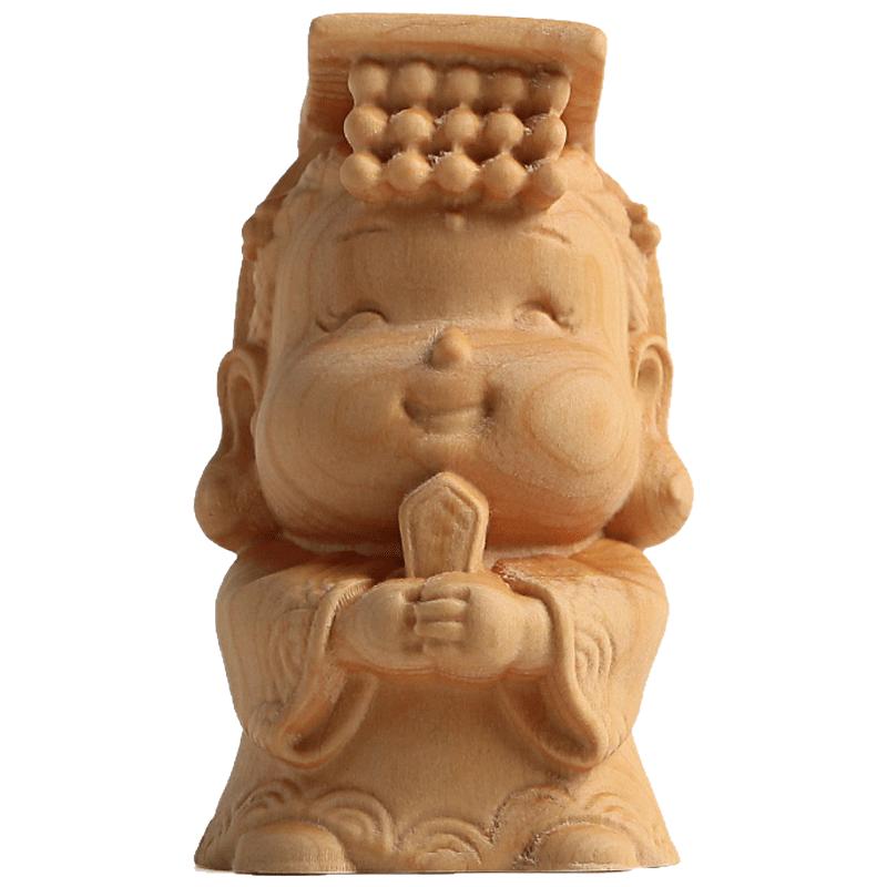 红木q版妈祖弥勒佛车饰品摆件