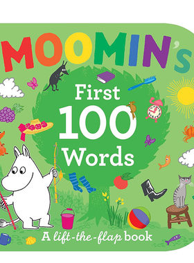 【现货】姆明的前 100 个字 Moomin's First 100 Words 艺术插画绘本 3岁+英文儿童故事英语早教 进口童书