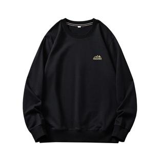 冬季大码加绒男款卫衣加肥加大码休闲套头绒衣圆领保暖潮牌打底衫