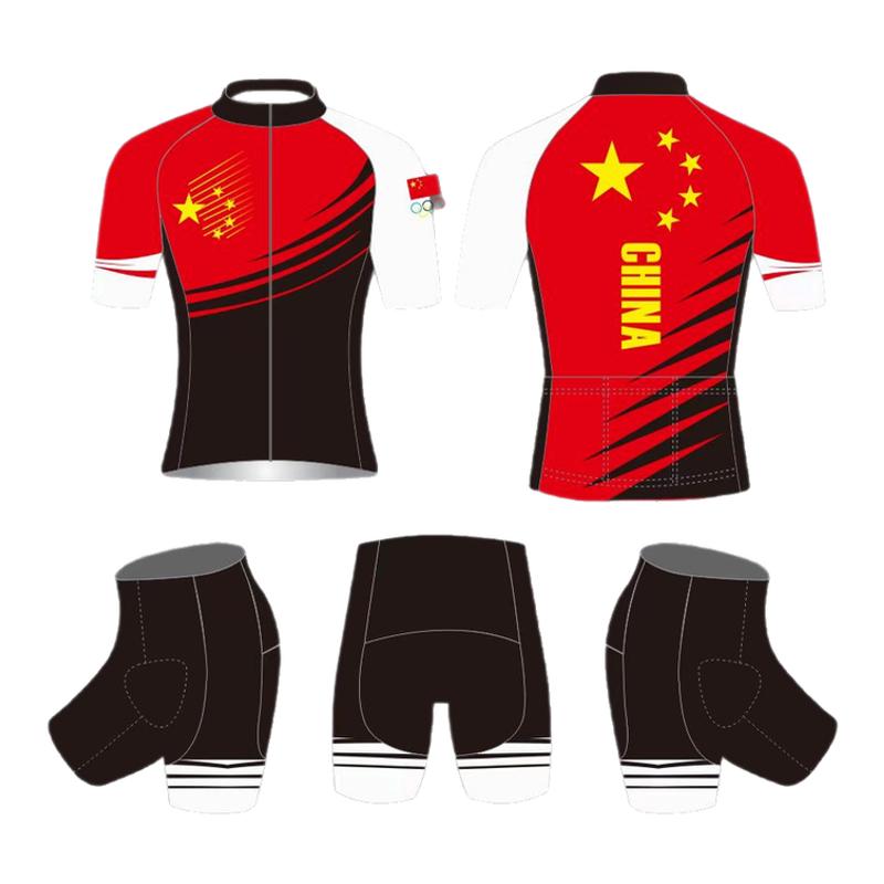 中国成人少年儿童短袖分体速滑服