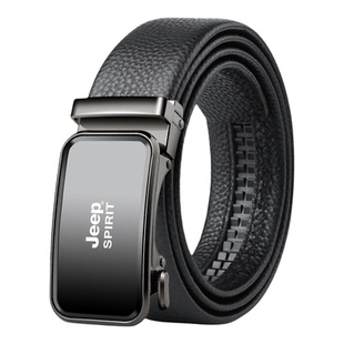 JEEP皮带新款正品头层牛皮男腰带真皮自动扣时尚商务男款休闲裤带