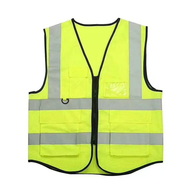 反光马甲工地安全背心夏季透气网格施工交通荧光黄骑行环卫衣服
