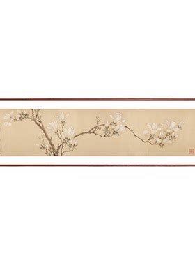 （白玉兰图）卧室床头挂画名家国画装饰画新中式艺术美学