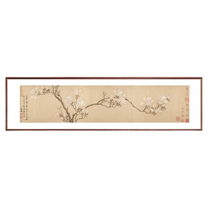 （白玉兰图）卧室床头挂画名家国画装饰画新中式艺术美学