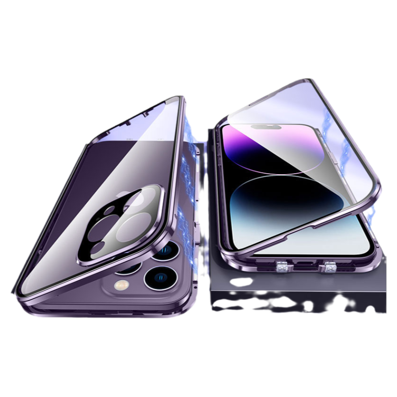 16promax苹果14promax新款iphone 15plus磁吸玻璃手机壳防偷窥看13mini双面12镜头全包11