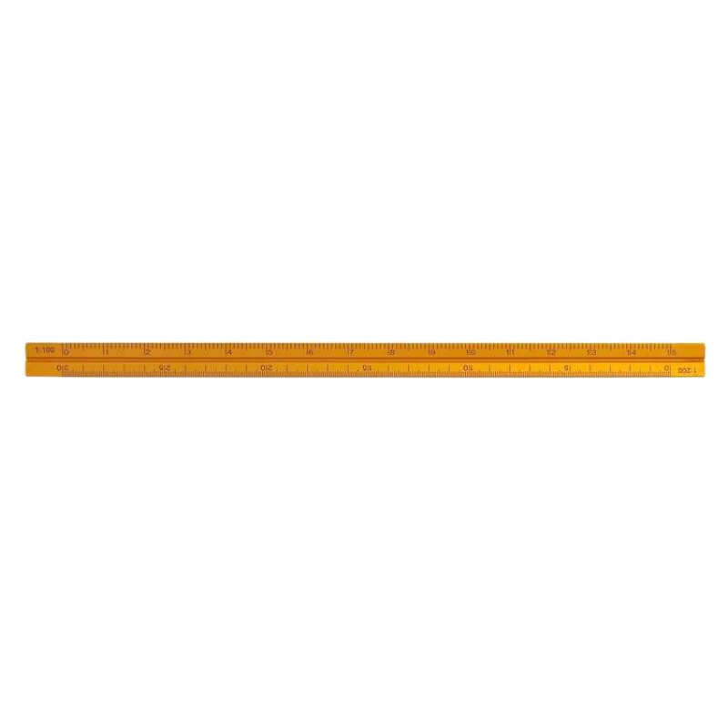 日本HIGHTIDE 办公学习文具PENCO金属三棱尺比例尺直尺尺子15cm