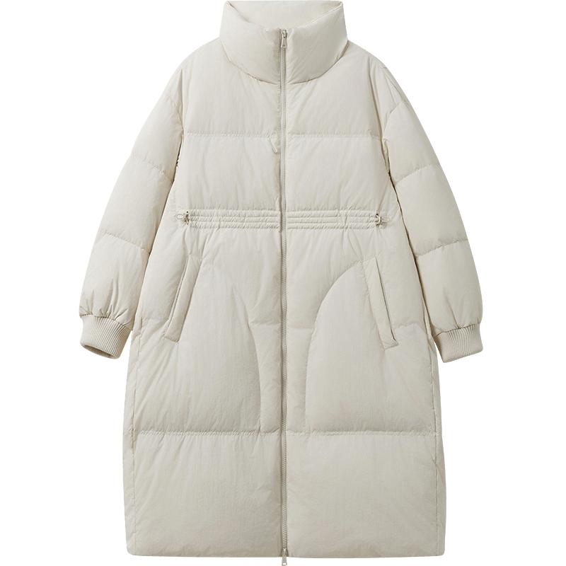 播冬季保暖舒适立领羽绒服女中长款休闲宽松外套DDR4RD5145