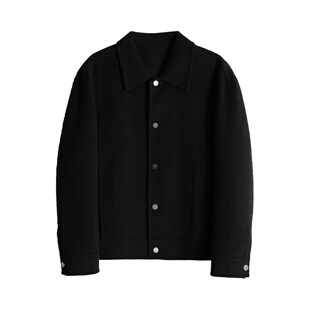 Mind Bridge高端男装品牌双面呢夹克大衣男羊毛翻领短款毛呢外套