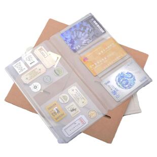 TN旅行本热销多功能牛津布收纳袋 简约文具多卡位PVC复古牛皮纸卡