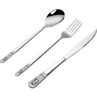 316不锈钢刀叉勺三件套切牛排餐具家用儿童餐叉餐刀西餐套装两件