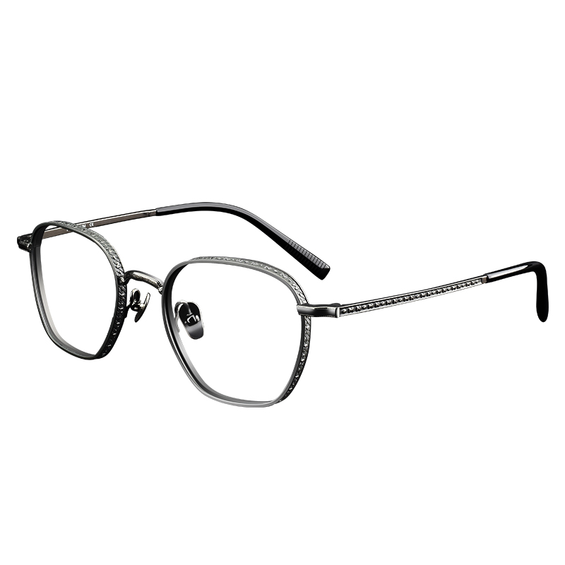 境晰设计师眼镜男款近视眼镜框可配度数大脸方框纯钛眼睛框镜架女