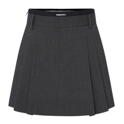 MOCO运动风橡筋高腰A字半身裙