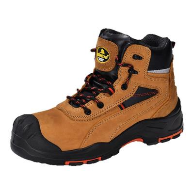 朗峰Safetone/M-8518黄牛巴马丁靴中帮劳保棉鞋防砸防刺穿安全鞋