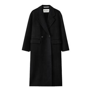 Marc O'Polo/MOP冬季新款复古简约山羊绒混纺长款毛呢大衣女外套