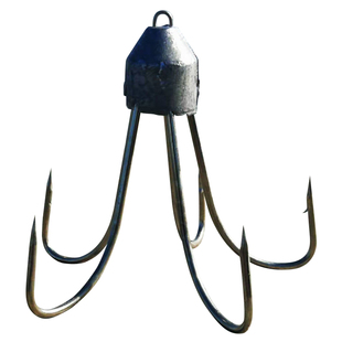 锚鱼钩大全钩三爪锚钩大号 专用 特大猫鱼钩可视锚铁板鲢鳙矛鱼钩