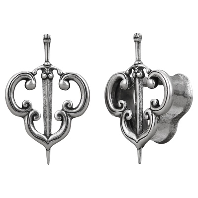 punkyouth神圣宝剑图腾耳扩铜质复古造型潮酷穿刺小众设计饰品