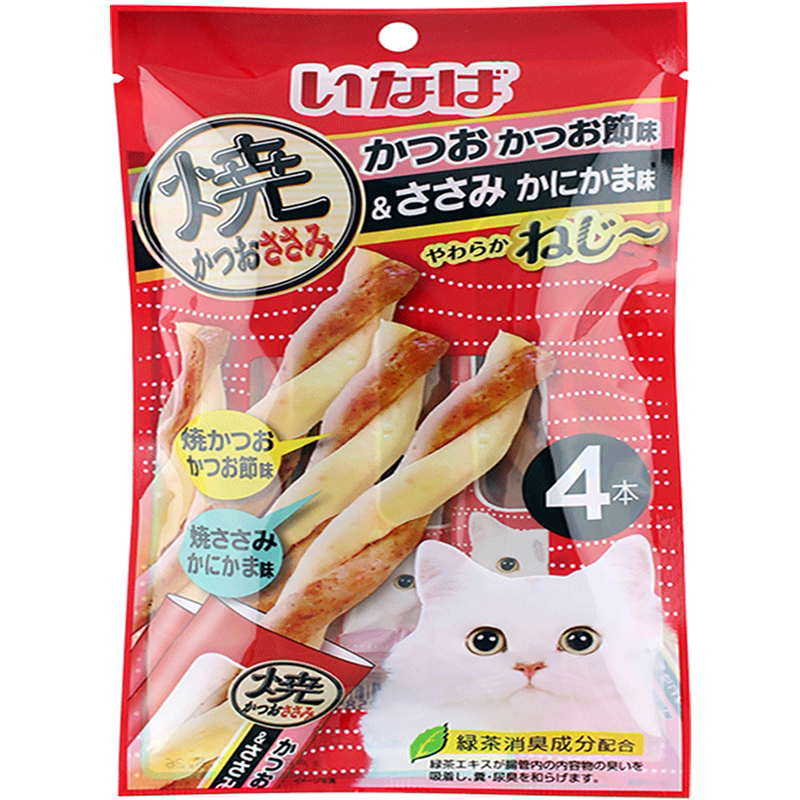 伊纳宝营养发腮磨牙棒肉干猫零食