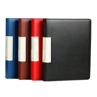 a4资料册活页文件夹可拆卸外壳皮质黑色透明文件袋奖状收集打孔活页夹样品图册档案乐谱资料夹大容量收纳定制