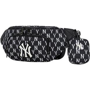 【自营】MLB复古老花腰包男女休闲包情侣单肩挎包胸包3AHSM012N