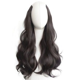 卷发假发片增发量蓬松神器头顶一片式女长发大波浪仿真发u型接发