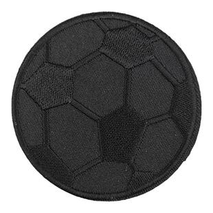 自粘足球刺绣布贴黑色补丁贴羽绒服衣服裤子鞋子装饰修补破洞贴花