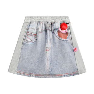 pocoblush【口袋里的蛋糕】手绘牛仔针织裙裤女童春夏款短裤裙子