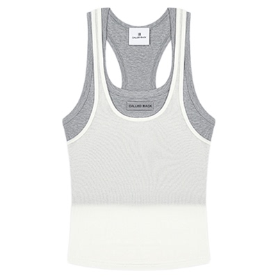 CalledBack假两件撞色吊带背心