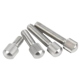 宝德丰304不锈钢小头滚花手拧螺丝GB836圆形单头竖纹调节螺钉螺栓