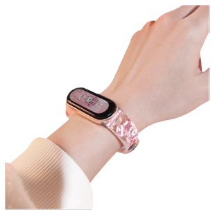 适用于小米手环6腕带7nfc版替换带5/4/3表带手腕带透明硅胶限量版运动印花三四五六代卡通创意可爱个性潮女生