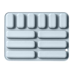 致焙祺12连简约长条硅胶制冰格冰块果冻巧克力手指饼干磨牙棒模具