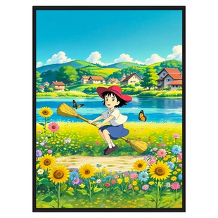 宫崎骏拼图成人版1000片治愈系魔女宅急便解压儿童玩具拼装积木