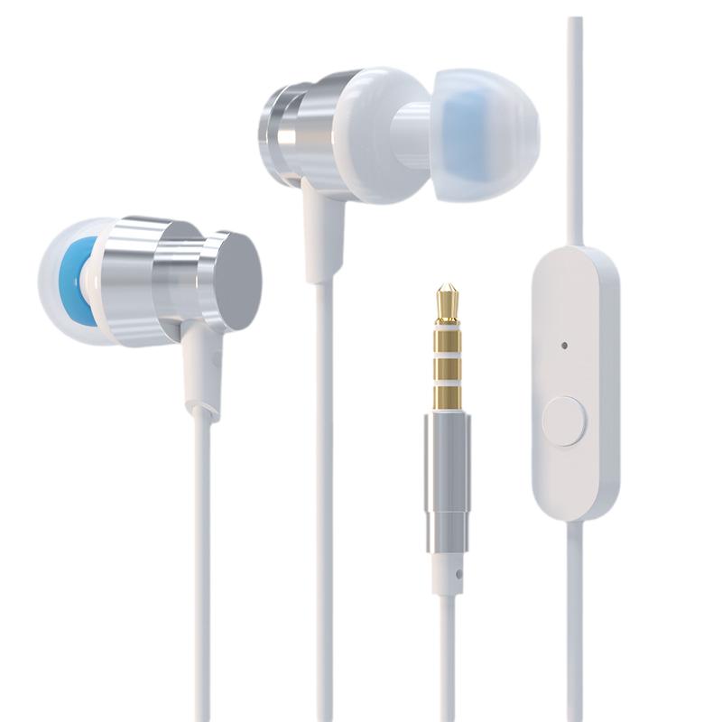定制大音量手机平板金属耳机侧麦K歌通话 耳背老人用助听舒适耳塞
