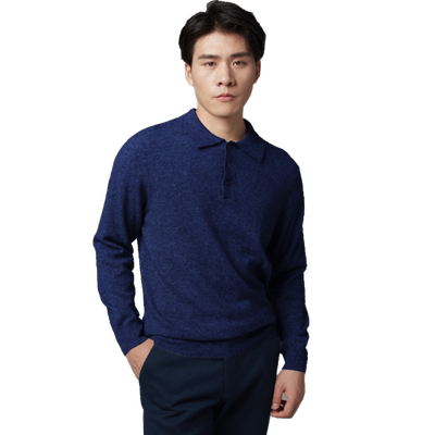 雪莲新款T恤领男套头衫