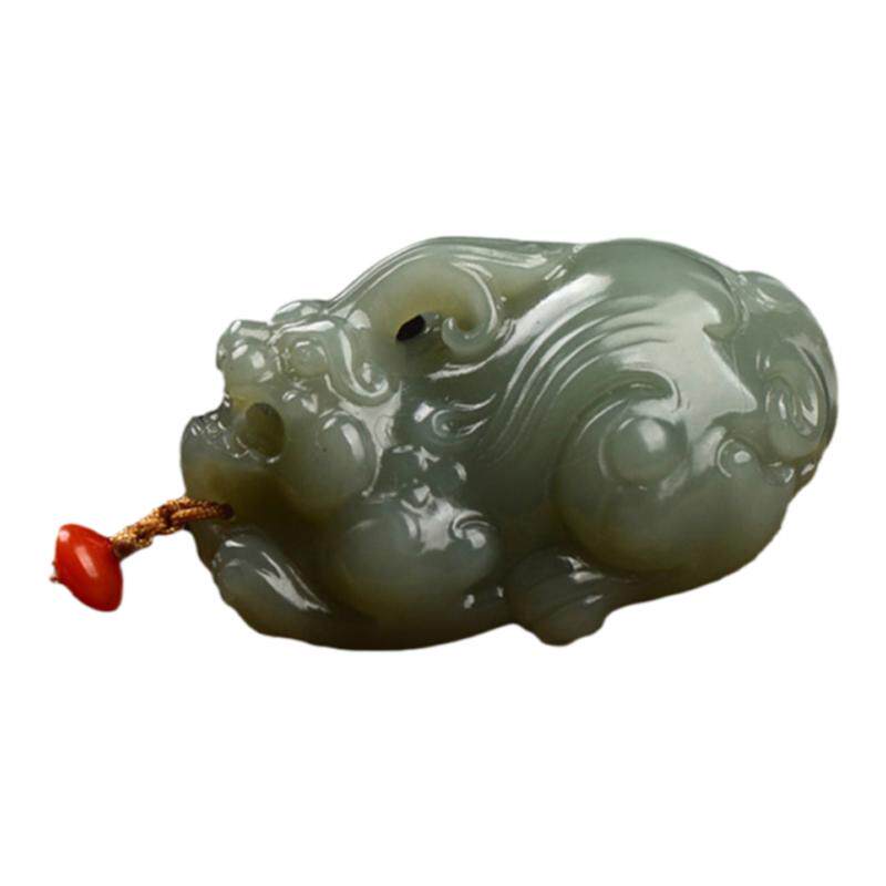和田玉貔貅吊坠且末料手工精雕