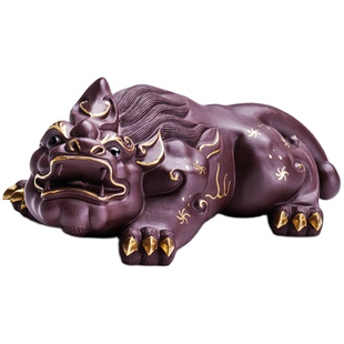 汉唐紫砂茶宠貔貅茶玩摆件精品可养茶盘茶台摆件创意手工茶具配件
