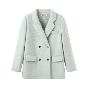 Even一雯【韩剧女一】韩系高智感秋冬含羊毛厚款精致毛呢西装外套