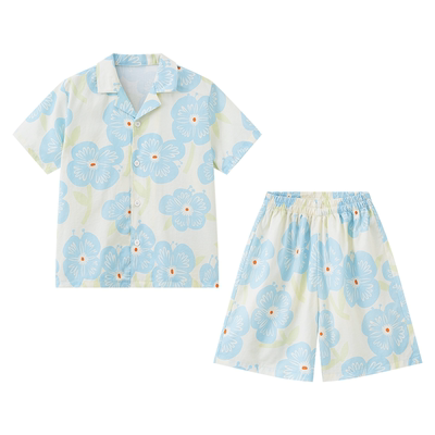小番薯儿童夏季花朵家居服套装