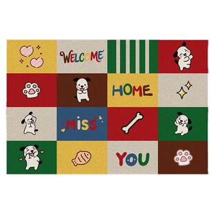 多巴胺卡通入户门地垫进门脚垫家用丝圈玄关门口地毯可裁剪防滑垫