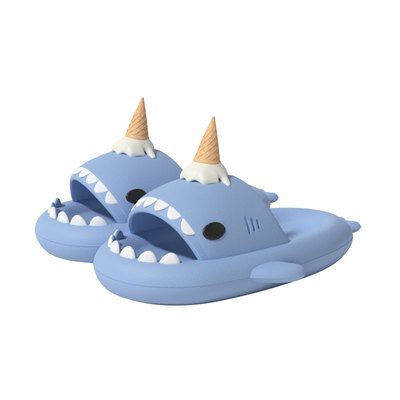 chikoku趣味鲨鱼情侣款凉拖鞋