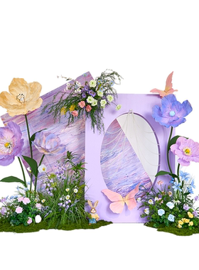 莫奈花园网红打卡仿真花艺摆件