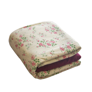 新品法式小碎花针织棉四件套亲肤裸睡床上天竺棉被套床笠全棉床品