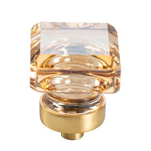 透明鸽子蛋水晶拉手现代轻奢橱柜门单孔柜子抽屉门把手黄铜法式