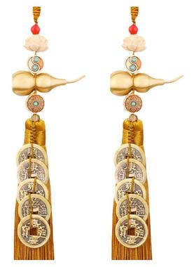 珍如意纯铜门对门挂件莲花五帝钱