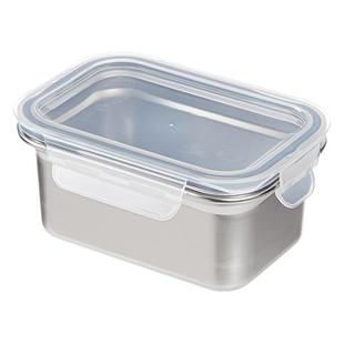 【自营】霜山不锈钢保鲜盒带卡扣便当盒食物储存分装盒冰箱冷冻盒
