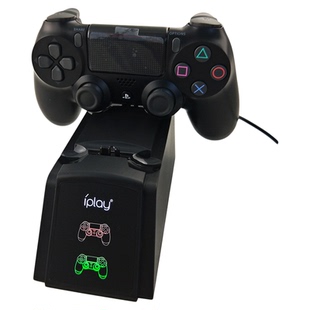 PS4无线手柄双座充带LED显示灯PS4游戏手柄双充充电器端子接口