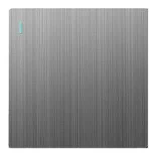 国际电工86型暗装超薄灰色墙壁电源一开五孔插座面板多孔开关插座